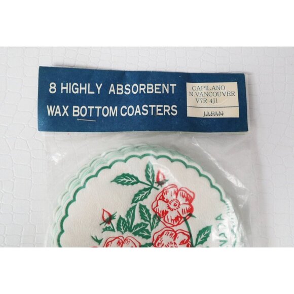 16 Vintage Prairie Rose Alberta Canada Coasters Barware 1960s NOS - Picture 3 of 4